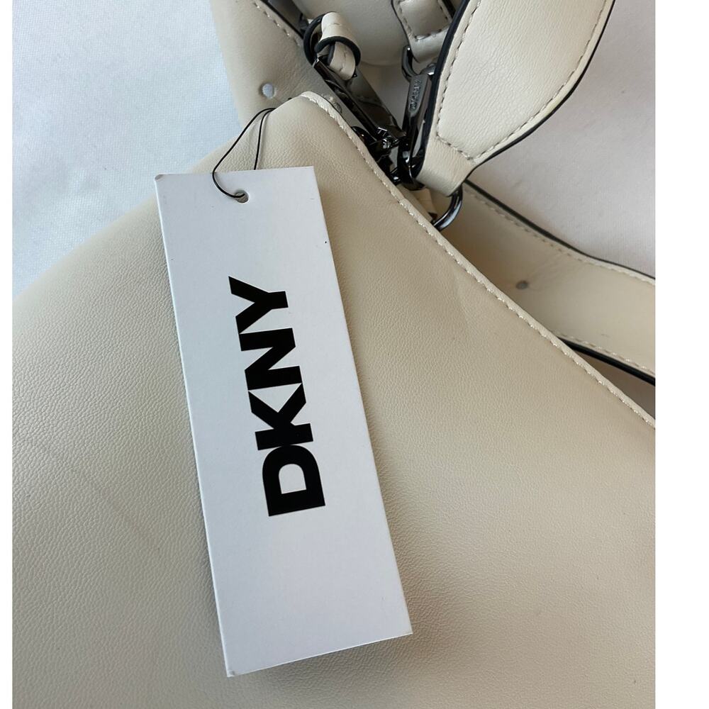 DKNY Ellis Tri Comp Crossbody Purse - Ivory, about 7x11x2 inches - Picture 3 of 11